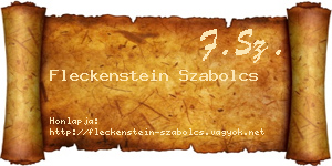 Fleckenstein Szabolcs névjegykártya